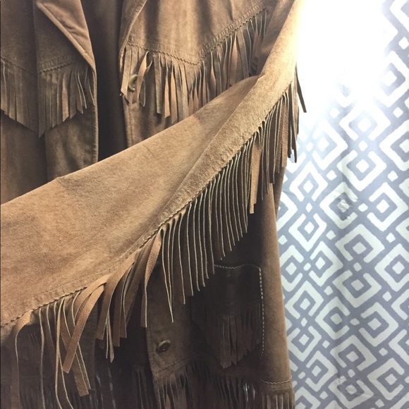 Genuine leather suede fringe jacket - Picture 2 of 4